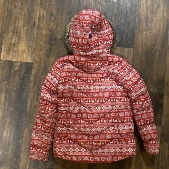 Lands End winter pattern puffer coat - Picture 5 of 5